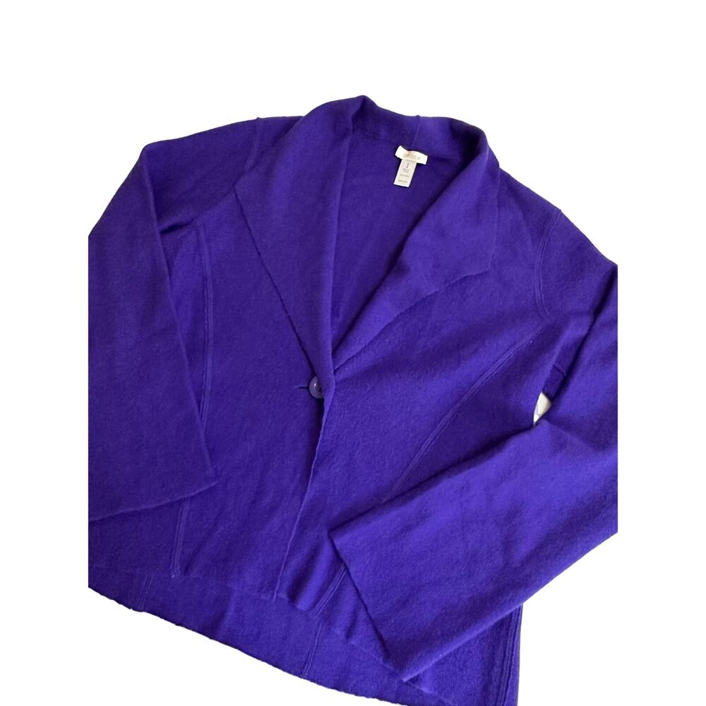 Chicos Wool Purple Size 1 100% Wool Single Button